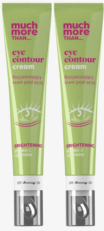 Hiskin Much More Oogcrème - Verhelderend en Verstevigend - Tegen Donkere Kringen en Zwellingen - Met Vitamine C Cafeïne en Peptiden - Inclusief Metalen Applicator - 2 x 18ml
