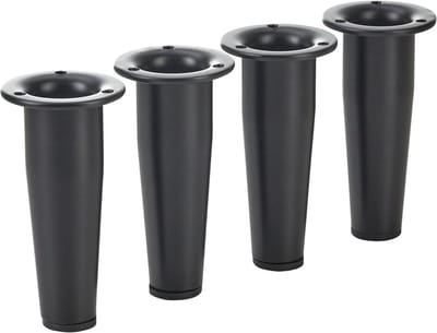SOTECH Set van 4 meubelpoten FOX-TROT hoogte 80 mm matzwart verstelbare poten verstelbaar met max. 12 mm kastpoten