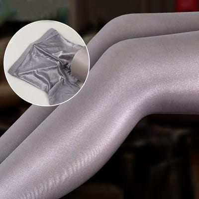 Collants Shaping Flash Sexy Amincissants 70D pour Femmes Collants Satinés Brillants à l'Huile Collants de Compression Réfléchissants pour Danseuse Chanteuse Collants de Discothèque DS One Size gray