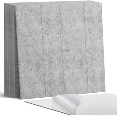 Coloray Plaktegels - Betonconstructie met tekeningen Zelfklevende Tegels - 20 cm x 20 cm - Grijs Plaktegels - 20 stuks - Vierkant PVC Tegels - Plaktegels Badkamer - Plaktegels Vloer - Vinyl Tegels Zelfklevend - Wandtegel Zelfklevend