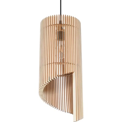 Sollux Lighting Hanglamp Alexia - E27 - natuurlijk hout - hout - 120x21x21cm