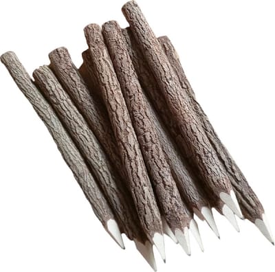 Floz Design potloden met schors - set van 10 - stevige tak potloden - 17,5 cm - fairtrade