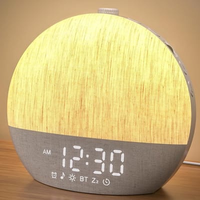 Wekker Zonsopgang - Wake Up Licht - Rustig Ontwaken - Simuleert Zonsopgang - 1768 cm Hoog - Wit