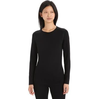Icebreaker Wmns 260 Tech LS Crewe Thermokleding Outdoorshirt Unisex - Zwart