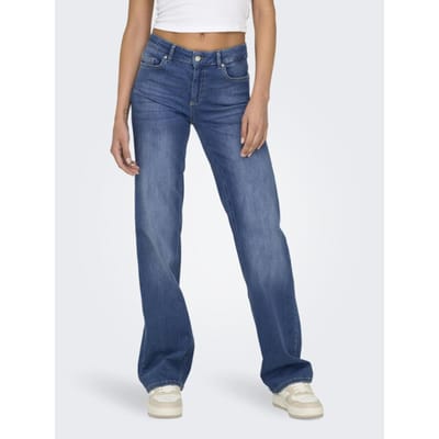 Only blauwe dames jeans   Blush   Regular waist   Stonewash wassing   Straight fit   5-Pocket zakken   Knoop- en ritssluiting   Regular waist Blauw