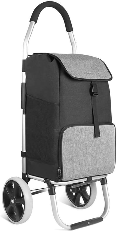 GTB® Winkeltrolley - Trolley - Boodschappentrolleys - Zwart - 38cm x 28cm x 103cm