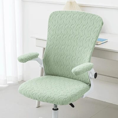 1 set Grote Rugleuning Studiekamer Stoelhoes Draaibaar Kantoorstoelhoezen Elastisch Vier Seizoenen Universele Hoes Computerstoel Hoes Huis 4pcs-1set beige