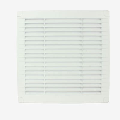 Kunststof Ventilatie Rooster Hoekig Wit 200 x 200 mm - Lamellenrooster voor Binnen en Buiten