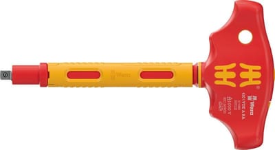 VDE Geïsoleerde T-Handgreep Schroevendraaier met Ratel voor 1/4" Dopsleutels