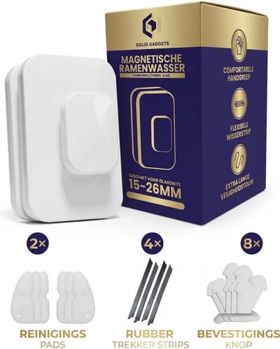Magnetische Ramenwisser voor Enkel en Dubbel Glas - 15-26mm - Ruitenreiniger Magneet - Raamwasser - Ramenwisser - Ramenwisser