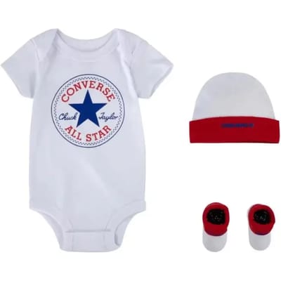 Baby romper, muts en laarsjes set Converse CHN Classic CTP (x3)