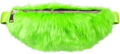 Partyxplosion Carnaval verkleed Heuptasje - plush neon - groen - volwassenen - foute party / 80's / 90's