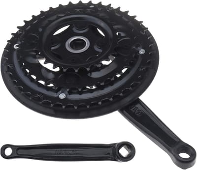 Mountainbike Triple Crankset Kit 170mm Crankarm Zwart 42/34/24T Kettingbladen met Bottom Bracket voor 5/6/7/8 Versnellingen en Vervangingsaccessoires