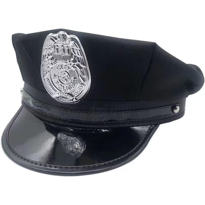 Sexy Ondergoed Politiepet Achtkantige Platte Tophoed Cosplay Leuke Requisieten Amerikaanse Politiepet Accessoires Vrouwen One size zwart