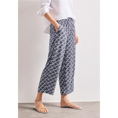 Broek met High Waist en Wide Leg pijpen in een Loose Fit pasvorm