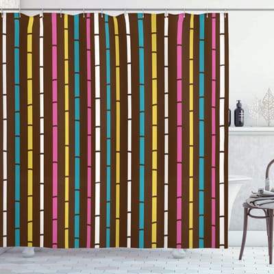 ABAKUHAUS Douchegordijn – Geometrisch – 175x200 cm – Multi