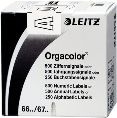 LEITZ letterruiter Orgacolor 'B', op rol, geel