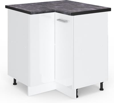 Vicco R-Line Hoekkast – 75.6 cm, WB Antraciet Wit Hoogglans