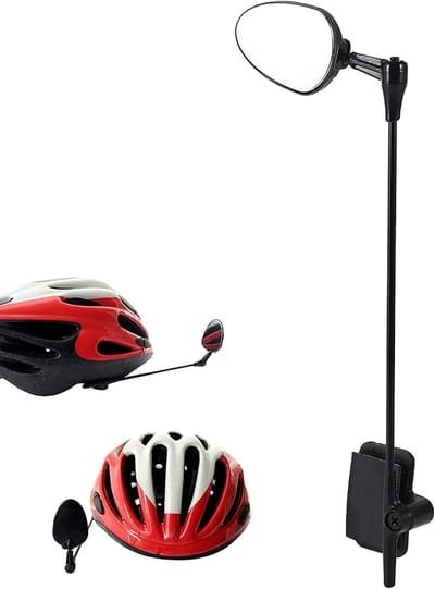 Fietshelm Achteruitkijkspiegel, Verstelbare Fiets Spiegel voor Veiligheid en Comfort op Mountain Roads, Geschikt voor Alle Helmmaten