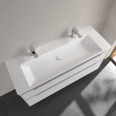 Villeroy & Boch Subway 3.0 cabinet washbasin 130 cm with 2 tap holes, without overflow 4A70D101