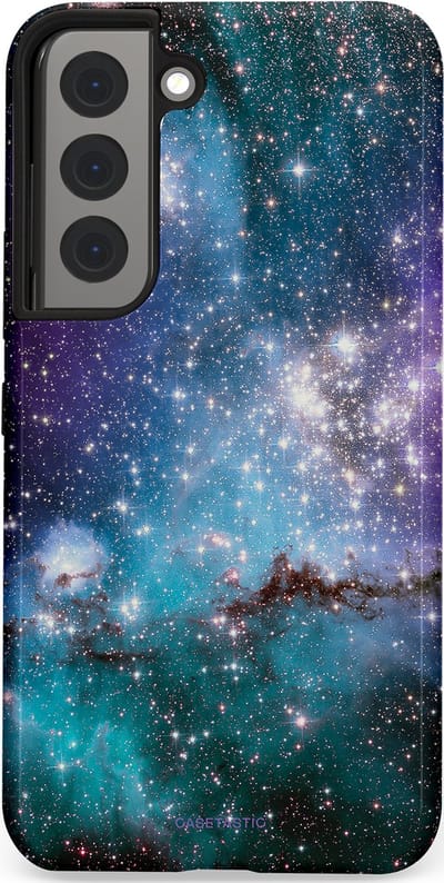 Casetastic Hoesje Geschikt voor Samsung S22 - Stijlvolle Beschermende Duo-layer Case - Nebula nachtdroom