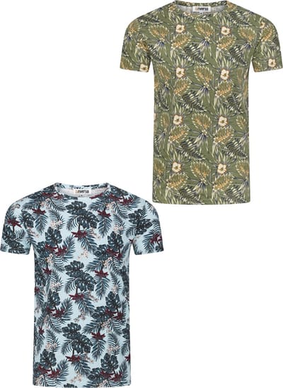 riverso Heren T-Shirt RIVBill 2 Pack regular fit Veelkleurig S Ronde Hals Volwassenen - gemaakt van 100% katoen