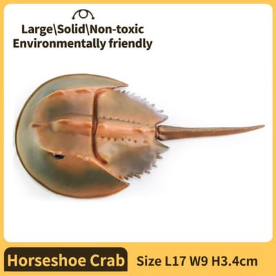 Animaux Marins Crabe Limule Figurine - Modèle en Plastique Figures d'Anime - Jouet Agréable Instructif Amusant conçu pour Garçons Filles et Enfants Âges 3 beige
