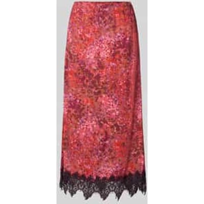 Midirok van viscose met kant