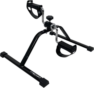 TechFit PED1 Trainer Pedaal, mini-hometrainer voor thuis en kantoor, lichte trainingsmachine voor armen en benen, geschikt voor herstel, zwart