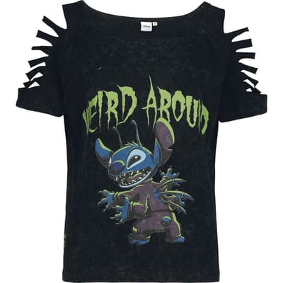 Lilo & Stitch - Disney T-shirt - Stitch - Weird Around! - S tot XXL - voor Vrouwen - zwart