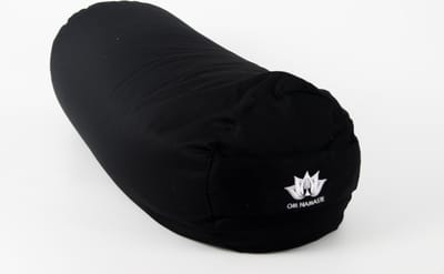 Om Namaste Bolster XL Zwart Yogabolster - Gevuld met Boekweitkaf - ongeveer 5,5kg