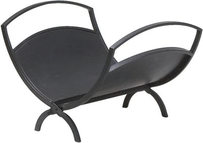 Opvouwbare Metaal Bin Zwart - 33,3 x 14 x 45,7 cm voor Houtbewaring