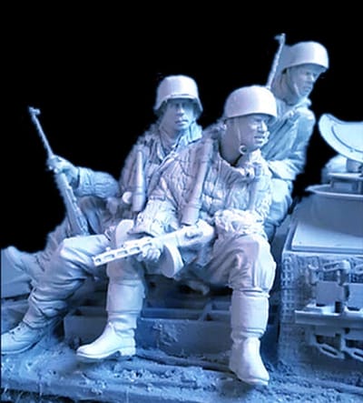 Soldaten Figuren Set - Miniatuur Figuren - Modelbouw - Hars Materiaal - 1:16 Schaal - Ongeschilderd
