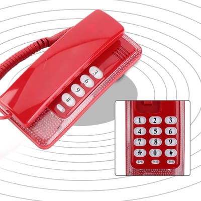 Vaste Telefoon - Huistelefoon met Snoer - Thuis Kantoor - Geen Stroomkabel Nodig - 18.9 x 9 x 6 cm