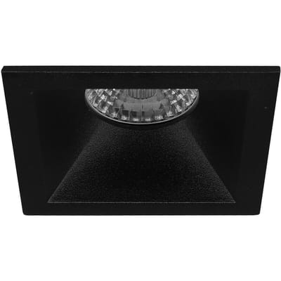 Spot Armatuur GU10 - Pragmi Pollon Pro - GU10 Inbouwspot - Vierkant - Zwart - Aluminium - Verdiept - 82mm