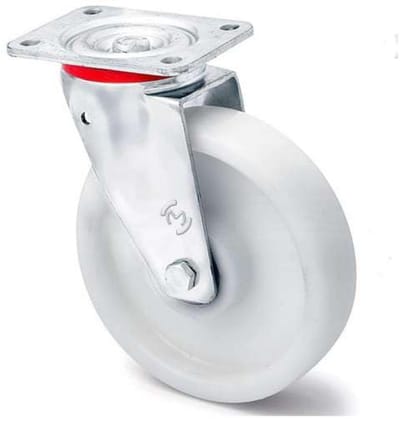 Transportwielen Set - Zwenkwielen Bokwielen - Zware Lasten Verplaatsen - Aluminium Polyamide Wiel - 125 mm 400 kg - Metaal