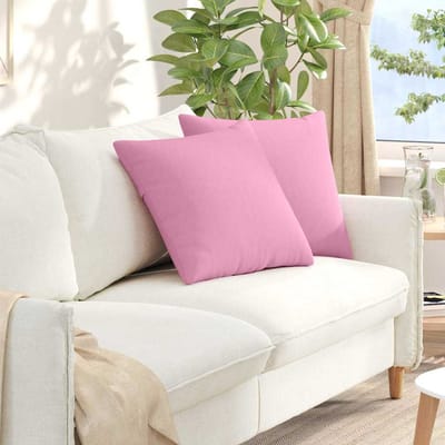 vidaXL - Zitkussens - 2 - st - Stof - Roze - 50 - x - 50 - cm