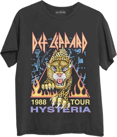 Def Leppard - Hysteria '88 Heren T-shirt - S - Zwart