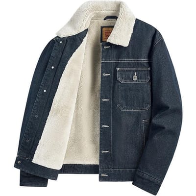 Nieuwe Herfst- en Winter Herenkleding Casual Jeugd Warm Jasje Fluweel Dik Denim Katoen Gevoerde Jas 4XL white