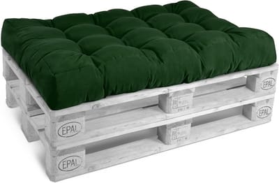 Set Zitkussen voor Palletbank Tuin en Binnen Donkergroen - Kussen in Matraskwaliteit