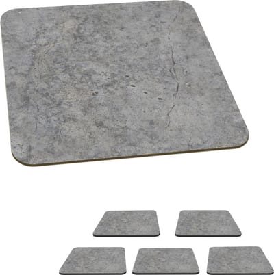 Onderzetters voor glazen - Beton - Antiek - Patronen - 10x10 cm - Glasonderzetters - 6 stuks