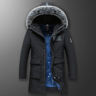 Heren Winter Nieuwe Katoenen Jas Heren Jeugd Mode Capuchon Verdikt Middellang Casual Grote Maat Grote Katoenen Jas Trend 4XL black