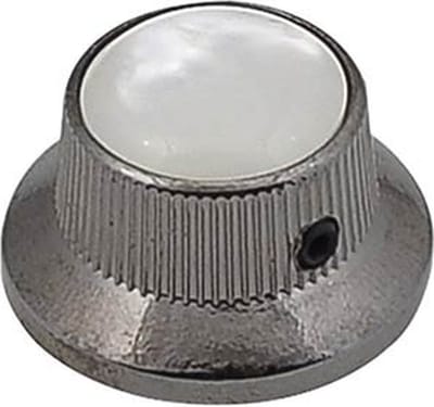Boston KBN-261 Bellknop met Parelmoer Inleg - Zwart Nikkel
