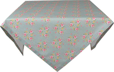 Clayre & Eef Tafelkleed 130x180 cm Groen Katoen Bloemen Tafellaken