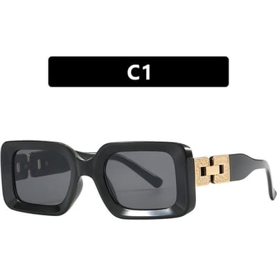 1PC Lunettes de Soleil Carrées Mode Femmes Photographie de Rue Moderne Design Concave Style Européen Américain gray