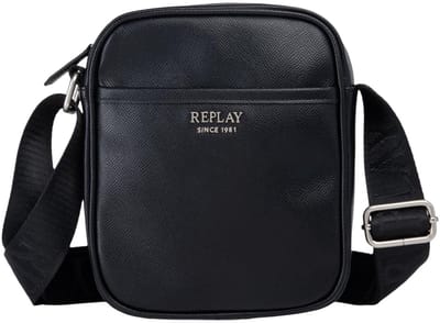 REPLAY schoudertas Reporter Bag Black zwart