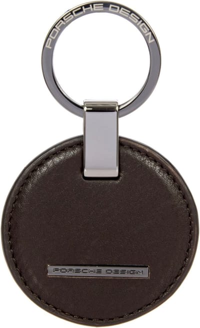 PORSCHE DESIGN Sleutelhanger Keyring Circle Dark Brown Bruine