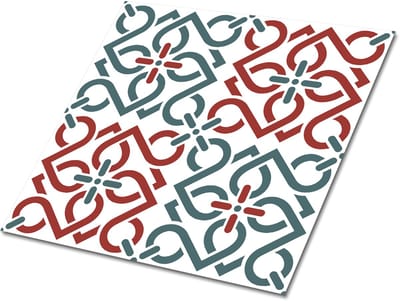 Tulup PVC Tegels - Arabisch Patroon Vinyl Tegels - 30 cm x 30 cm - Veelkleurig Zelfklevende Vinyltegels - 9 stuks - Zelfklevende PVC Tegels - Mozaïek Plaktegels - Vloer Tegels PVC - Plaktegels keuken en Badkamer