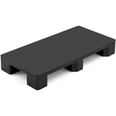 VEVOR kunststof pallet 1000x500x136 mm, universele lichtgewicht pallet met een statisch draagvermogen van 1000 kg, gesloten industriële pallet met toegang aan twee zijden, stapelbare vloerpallet voor magazijn, garage en supermarkt.