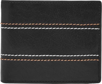 FOSSIL Portemonnee Reese Bifold With Flip ID Black Zwart